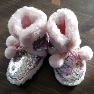 Pink sequins boot sleepers